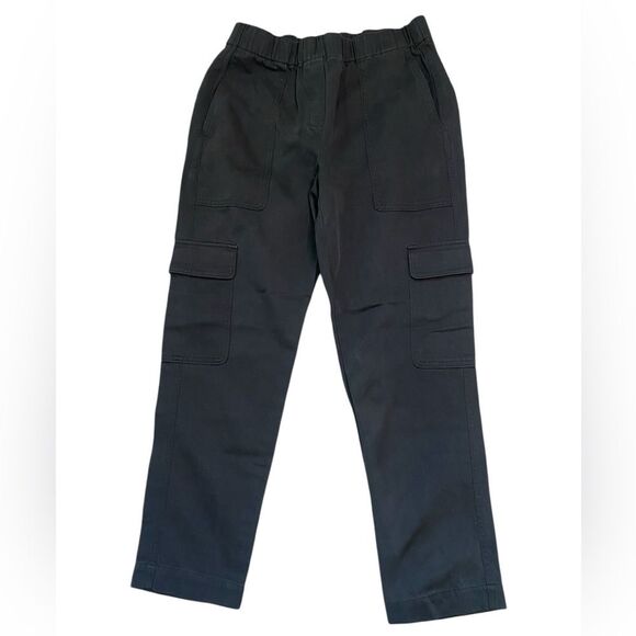 Babaton Dark Grey Cotton and Silk Blend Titan Cargo Cropped Pants - Picture 1 of 15